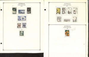 Australia Antarctic Stamp Collection on 7 Scott International Pages, 1957-1973