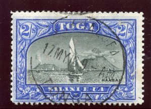 Tonga 1897 2s black & ultramarine (Watermark sideways) VFU. SG 51a. Sc 50.