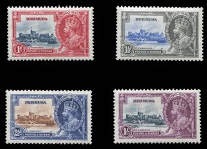 Bermuda #100-103 (SG 94-97) Cat£23, 1935 Silver Jubilee, set of four, lightl...