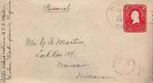 United States, Postal Stationery, Virginia