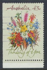 SG 1231  SC# 1164b  Used bottom left margin imperf Wildflowers 