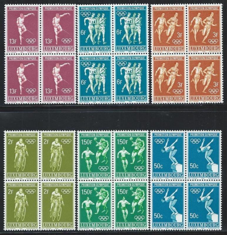 LUXEMBOURG SC# 460-5 B/4  VF/MNH 1968