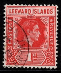 LEEWARD ISLANDS SG99c 1942 1d CARMINE FINE USED