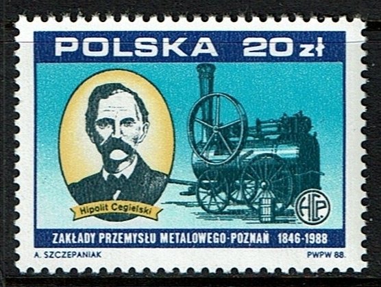 Poland #2882 MNH - Trains (1988)
