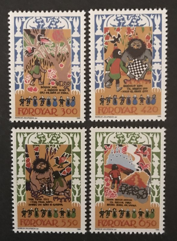 Faroe Islands 1986 #139-42, MNH, CV $5.