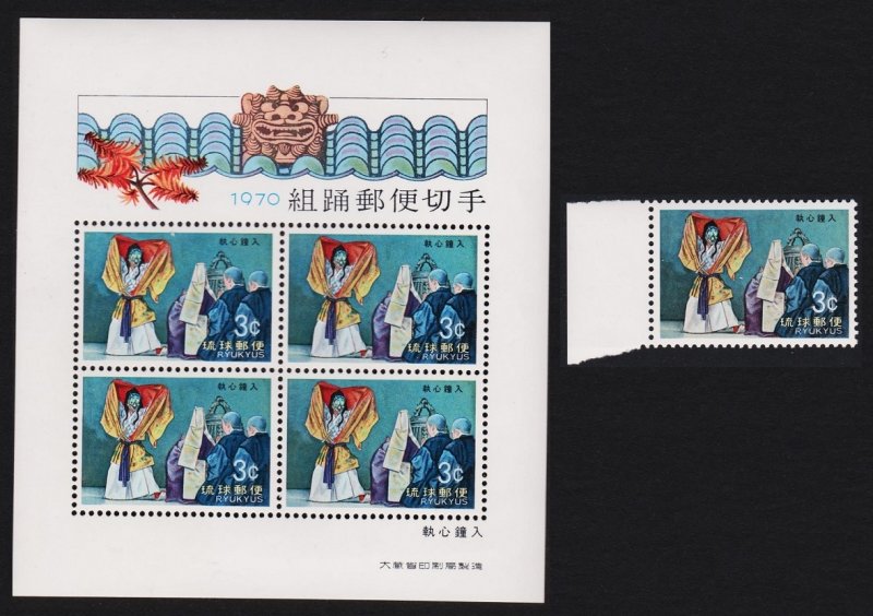 Ryukyu 'Shushin-Kaneiri' 'Kumi-Odori' Ryukyu Theatre 1v+MS 1970 MNH