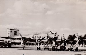 Germany 1958 Real Photo Tourist Card to U.S. Frankfurt Rhein-Main  & Plane