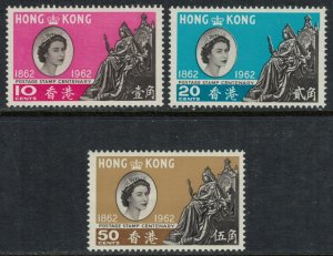 Hong Kong #200-2*  CV $6.60  Postage stamp centenary