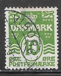 Denmark 94: 10o Numeral and Wavy Lines, used, F-VF