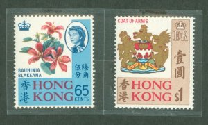 Hong Kong #245-46 Mint (NH) Single (Complete Set) (Flowers)