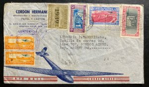 1939 Guatemala Airmail Cover To Pan American Books Store Buenos Aires Argentina