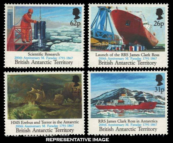 British Antarctic Territory Scott 184-191 Mint never hinged.