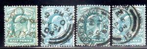 Great Britain  127, 127a, 127b, 127c U   -   cat$55.00