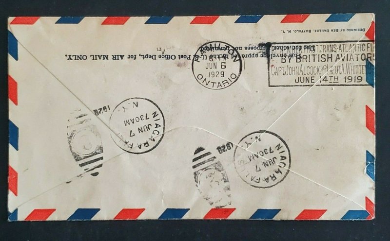 1929 Toronto Hamilton Niagara Falls NY Special Air Mail Flight Special Delivery