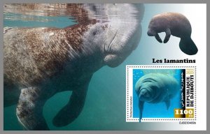 DJIBOUTI 2023 MNH IMPERF. Manatees S/S #409b