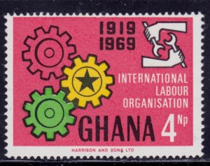 Ghana, 1970, Int'l. Labor Org., #375, MNH,++