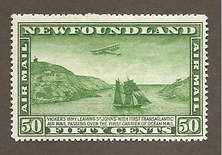 Newfoundland Scott #C10 watermarked Mint H  Scott CV. $45.00