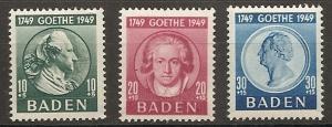 Germany Baden 5NB12-4 1949 Goethe NH