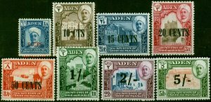 Aden Hadhramaut 1951 Surch Set of 8 SG20-27 Fine MNH & LMM