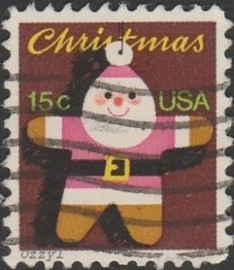 USA #1800  1979 15c Santa Claus Tree Ornament USED-Fine-VF-NH.