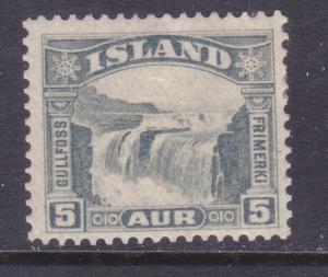 Iceland 170 Mint 1931 5a Gray Gullfoss - Golden Falls Issue VF