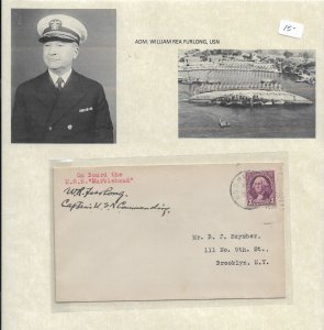 1933 Capt William Furlong USN C.O. USS Marblehead to Brooklyn, NY (53397)