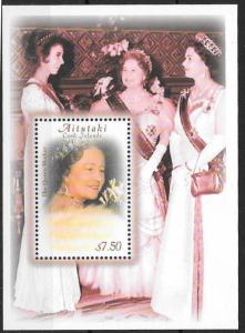 AITUTAKI SGMS711 2000 100th BIRTHDAY OF QUEEN MOTHER MNH