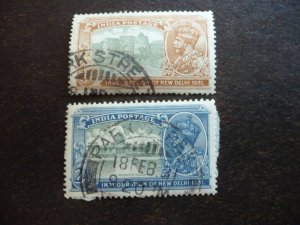 Stamps - India - Scott# 129, 132 - Used