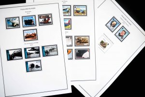 COLOR PRINTED FALKLAND ISLANDS 2011-2020 STAMP ALBUM PAGES (36 illustr. pages)