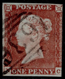 GB QV SG8, 1d red-brown PLATE 67, USED. Cat £38. NC