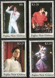 Papua New Guinea - Elvis Presley Set on Stamps 1235-8