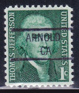 Precancel - Arnold, CA - PSS 841
