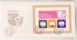 SINGAPORE, 1975 International Women's Year Souvenir Sheet on unaddressed fdc.