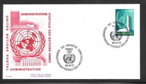 Just Fun Cover United Nations Geneva #9 FDC Bouchardy Cachet (my2592)