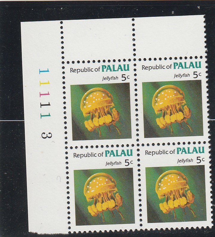 Palau  Scott#  11  MNH Block of 4  (1983 Jellyfish)