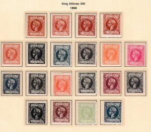 Philippines # 192-211, King Alfonso XIII, Mint Hinged, 1/2 Hinged Cat.