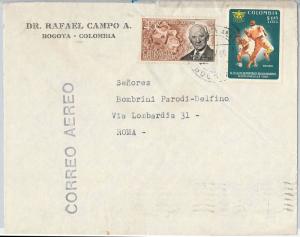 56610 - COLOMBIA - POSTAL HISTORY: Cover to Italy 1965 - BASEBALL