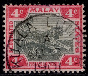 MALAYSIA - Federated Malay QV SG17, 4c black & carmine, USED. Cat £16.