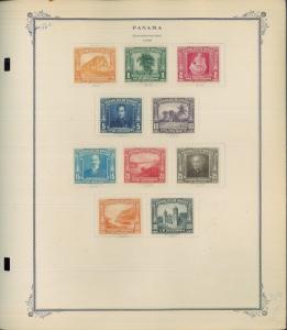 1878-1956 Panama Postage Stamp Collection on Album Pages Catalog Value $753