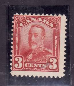 Canada-Sc#151-Unused NH-3c dark carmine-KGV Scroll-og-1928-Cdn117-