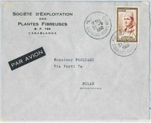 59262 -    MOROCCO - POSTAL HISTORY: COVER to ITALY - 1960