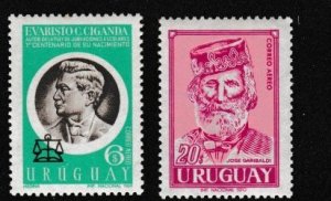 Uruguay # C358-359, 2 Complete Sets, Mint Hinged, 1/3 Cat.