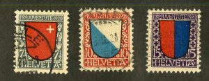 SWITZERLAND B15-17 USED SCV $60.50  BIN $24.00 COATS OF ARMS