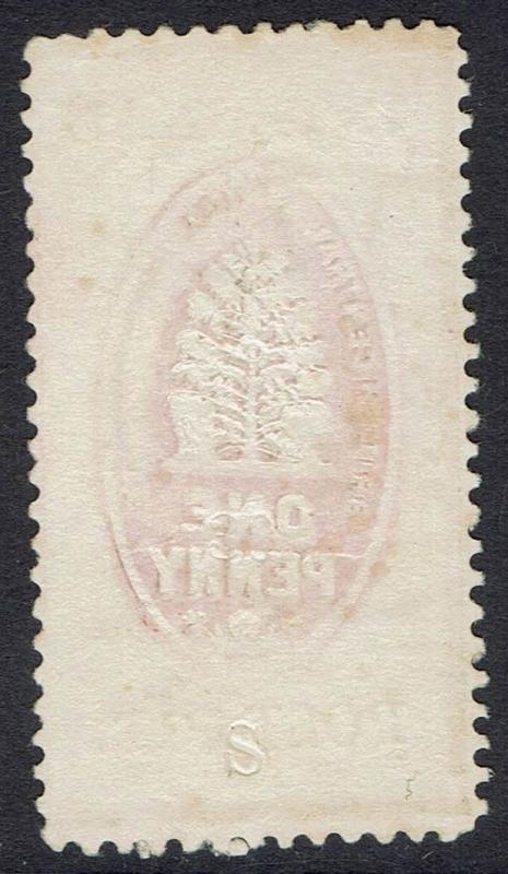 BRITISH CENTRAL AFRICA 1898 CHEQUE STAMP 1D USED 
