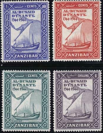 Zanzibar 1944 SC 218-21 MLH Set