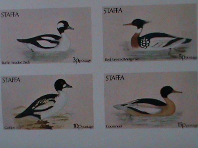 STAFFA-SCOTLAND- BEAUTIFUL LOVELY BIRDS- IMPERF-MNH-SHEET-VERY FINE-EST $12