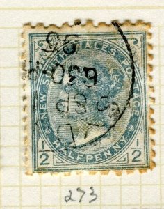 NEW SOUTH WALES; 1892 classic early QV issue fine used Shade of 1/2d. value