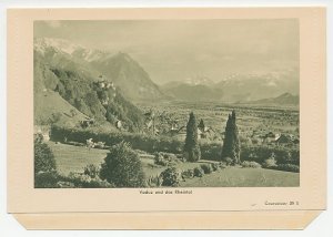 Postal stationery Liechtenstein 1940 Vaduz - Rheintal