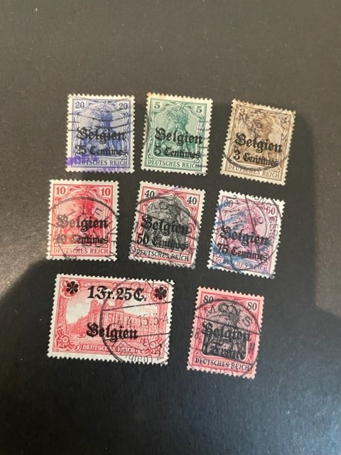 German Occ of Belgium sc N1-N8 u