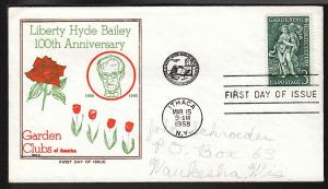 U.S. 1100 Gardening Beck Pencil FDC